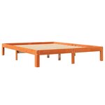 vidaXL Lit bibliothèque sans matelas cire marron 140x190 cm pin massif