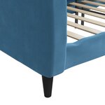 vidaXL Lit de repos sans matelas bleu 80x200 cm velours