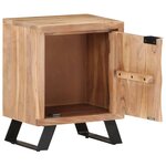 vidaXL Table de chevet 40x30x50 cm Bois d'acacia avec bord naturel