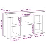 vidaXL Meuble TV LED d'Angle Blanc 100 x 40 x 50 cm Bois d'ingénierie