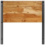 vidaXL Tête de lit 100 cm bois massif d'acacia et fer