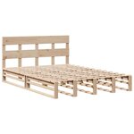 vidaXL Cadre de lit sans matelas 135x190 cm bois de pin massif