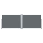 vidaXL Auvent latéral rétractable Anthracite 120 x 1000 cm