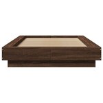 vidaXL Cadre de lit chêne marron 100x200 cm bois d'ingénierie