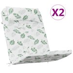 vidaXL Coussins de chaise adirondack lot de 2 modèle de feuille