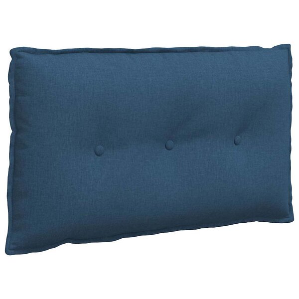 vidaXL Coussin de Dos Bleu 80 x 19 x 50 cm tissu