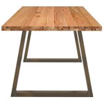vidaXL Table à manger marron clair bois de chêne massif rectangulaire