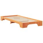 vidaXL Cadre de lit surélevé avec stockage Marron 80 x 220 cm bois
