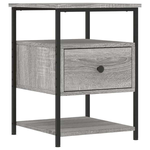 vidaXL Table de chevet sonoma gris 40x42x56 cm bois d'ingénierie
