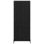 vidaXL Haut Armoire Chêne noir 69 5 x 34 x 180 cm Bois d'ingénierie