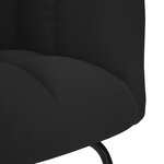 vidaXL Chaise à bascule Noir Tissu