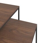 vidaXL Ensemble de table basse 2 Pièces Bois d'ingénierie et métal