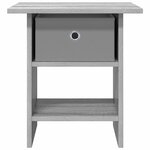 vidaXL Table de chevet Gris Sonoma 41 x 40 x 45 cm Bois d'ingénierie