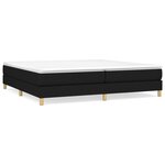 vidaXL Cadre de lit sans matelas noir 200x200 cm tissu