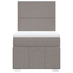 vidaXL Sommier à lattes de lit avec matelas Taupe 100x200 cm Tissu