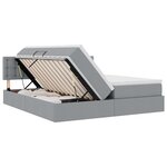 vidaXL Lit de Rangement Gris clair 180 x 200 cm Cuir synthétique