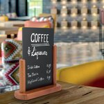 Ardoise de table ELEGANT 28 x 32 cm Acajou SECURIT