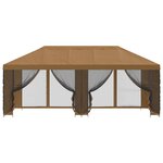 vidaXL Gazebo avec murs latéraux 6 x 3 m Beige Polyester et Acier 190