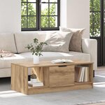vidaXL Table basse Chêne artisanal 102 x 50 x 36cm Bois d'ingénierie