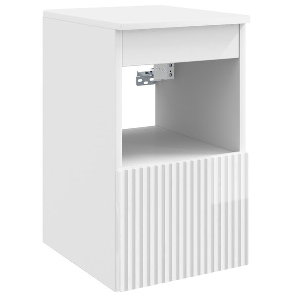 vidaXL Armoire de salle de bain Blanc brillant 30 x 41 x 50 cm