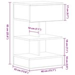 vidaXL Cabinet de chevet 2 Pièces Chêne noir 40 x 35 x 65 cm