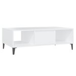 vidaXL Table basse blanc 103 5x60x35 cm bois d'ingénierie