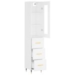vidaXL Buffet haut Blanc 34 5x34x180 cm Bois d'ingénierie