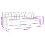 vidaXL Ensemble de canapés 2 Pièces coussins décoratifs jaune clair tissu