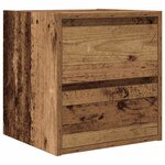 vidaXL Table de chevet murale vieux bois 38x34x40 cm