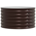 Bac surélevé vidaXL Marron 80x80x44 cm en acier galvanisé