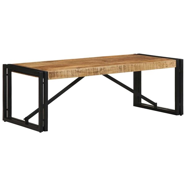 vidaXL Table basse 100x50x35 cm bois de manguier massif brut