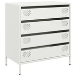 vidaXL Buffet blanc 68x39x73 5 cm acier laminé à froid