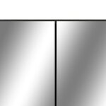 vidaXL Armoire à miroir de salle de bain LED Noir 80x15x60 cm MDF