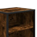 vidaXL Tables de chevet 2 Pièces chêne fumé bois d'ingénierie et métal