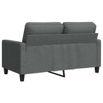 vidaXL Canapé à 2 places Gris foncé 120 cm Tissu