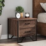vidaXL Tables de chevet 2Pièces chêne marron 40x41x40cm bois d'ingénierie