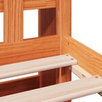 vidaXL Lit bibliothèque sans matelas cire marron 90x190 cm pin massif
