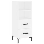 vidaXL Buffet haut Blanc 34 5x34x180 cm Bois d'ingénierie
