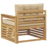 vidaXL Canapé d’extérieur Polyester Blanc