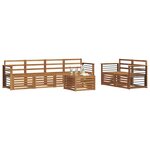 vidaXL Ensemble de canapés d'extérieur 7 pc Naturel