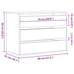 vidaXL Commode d'angle noir 80x41x58 cm bois d'ingénierie