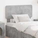 vidaXL Tête de lit avec tête de lit Gris béton 80 cm Bois d'ingénierie
