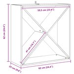 vidaXL Étagère à vin 2 Pièces Naturel 62 x 25 x 62 cm Pin massif