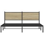vidaXL Cadre de lit en métal sans matelas chêne sonoma 183x213 cm