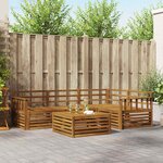 vidaXL Ensemble de canapés d'extérieur 5 Pièces Naturel
