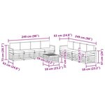 vidaXL Ensemble de canapés d'extérieur 9 pc Naturel et Beige