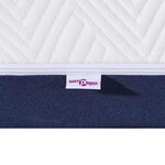 vidaXL Matelas Blanc et Bleu 90 x 200 cm Tissu jacquard