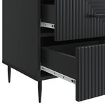 vidaXL Cabinet de chevet Noir 43 x 41 x 66 5 cm Bois d'ingénierie