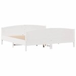 vidaXL Cadre de lit sans matelas blanc 160x200 cm bois de pin massif