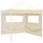 vidaXL Tente pliable avec 2 parois 291x291x315 cm Crème